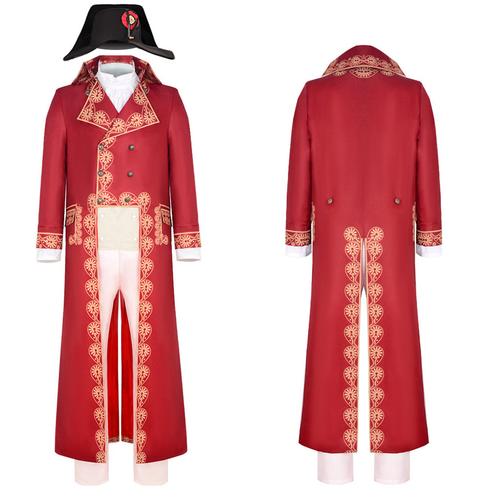 VeeGet Napoleon 2023 Movie Napoleon Red Costume for Carnival Halloween ...