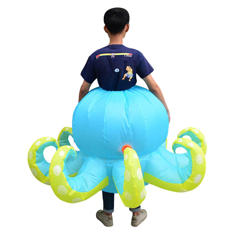 Octopus Inflatable Cosplay Costume Men Women Fancy Full Body Blow Up Clothes Outfit Halloween Carnival Party Disguise Suit