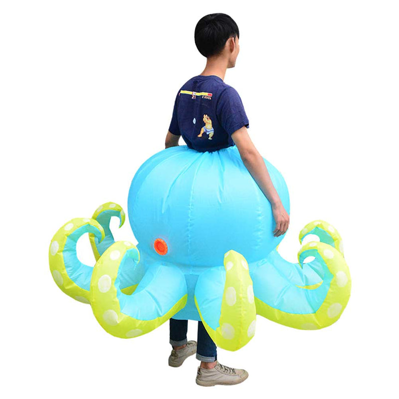 Octopus Inflatable Cosplay Costume Men Women Fancy Full Body Blow Up Clothes Outfit Halloween Carnival Party Disguise Suit