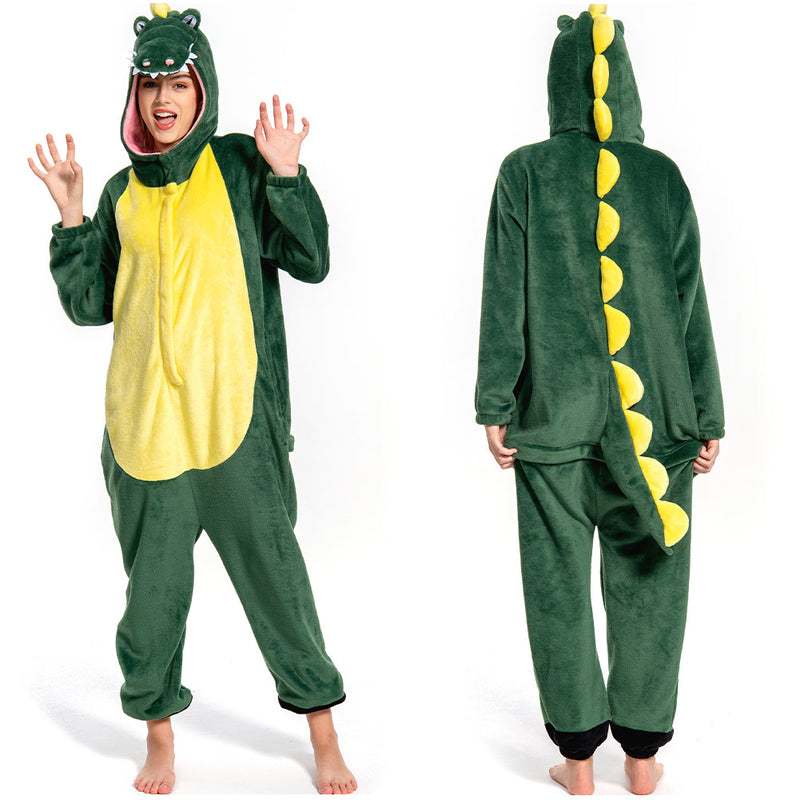 OLAOLA Adult Animal Onesie, Adult Unisex Crocodile Onesies, Plush Cosplay Pajamas, One Piece Sleepwe