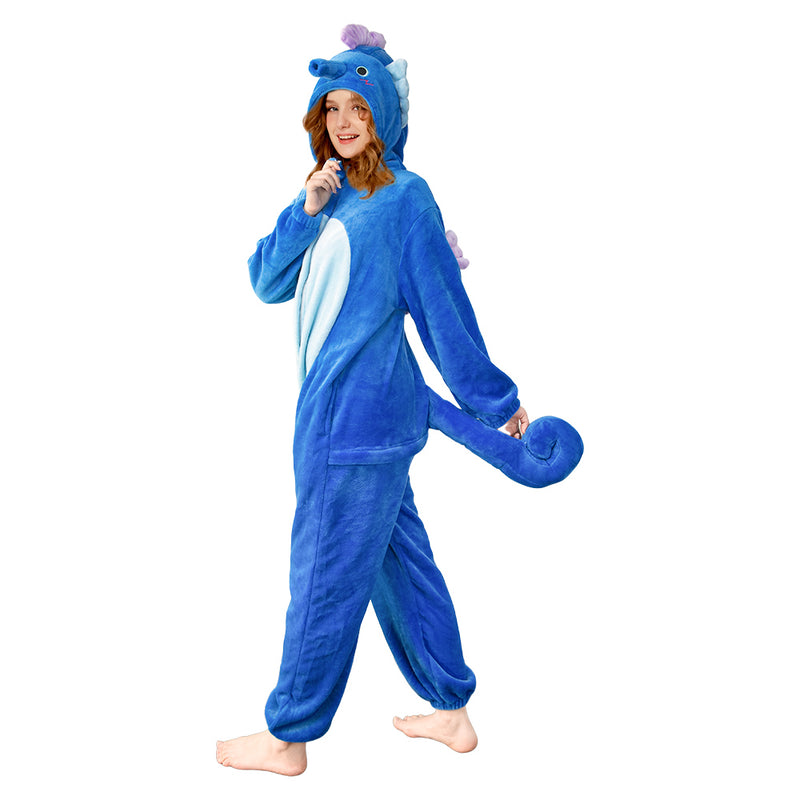 OLAOLA Adult Animal Onesie, Unisex Seahorses Onesies, Plush Cosplay Pajamas, One Piece Sleepwear Cos