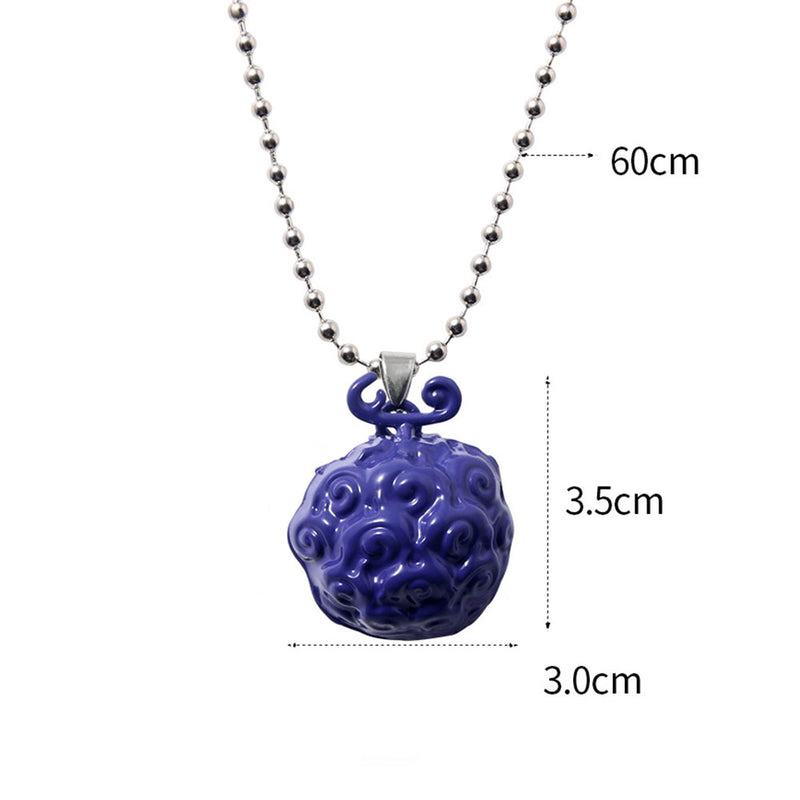 One Piece Devil Fruit Luffy Necklace Devil Nut Neck Chain Fashion Jewelry  Choker Gifts Accessories