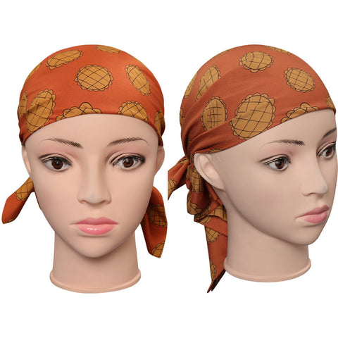 One Piece Nami Character Printed Orange Female Adult Headscarf Party Carnival Accessories