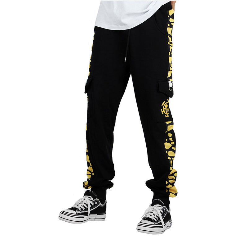 One Piece Trafalgar D. Water Law Cosplay Pants 3D Print Pocket Cargo Casual Loose Trousers Overalls