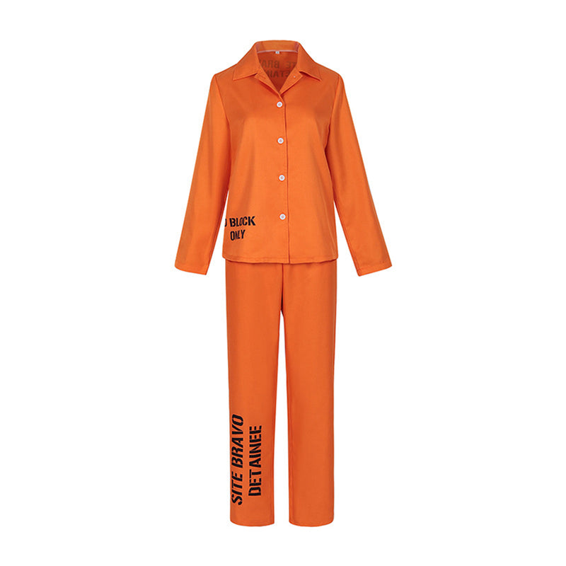 Orange Prisoner Clothes  Cosplay Costume Outfits Halloween Carnival Suit  ﻿