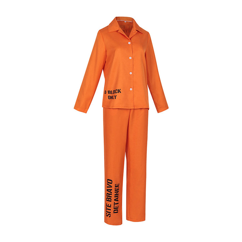 Orange Prisoner Clothes  Cosplay Costume Outfits Halloween Carnival Suit  ﻿