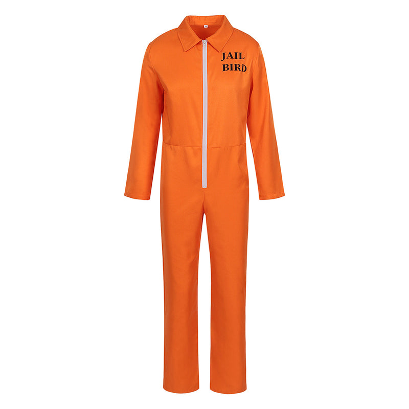 Orange Prisoner Clothes Cosplay Costume Outfits Halloween Carnival Suit  ﻿