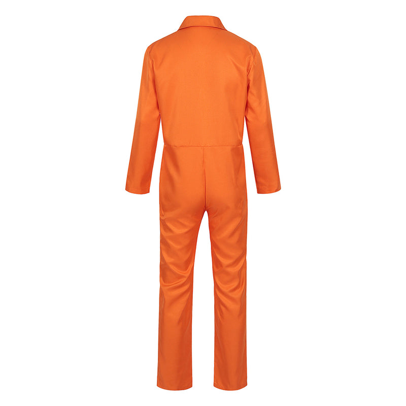 Orange Prisoner Clothes Cosplay Costume Outfits Halloween Carnival Suit  ﻿