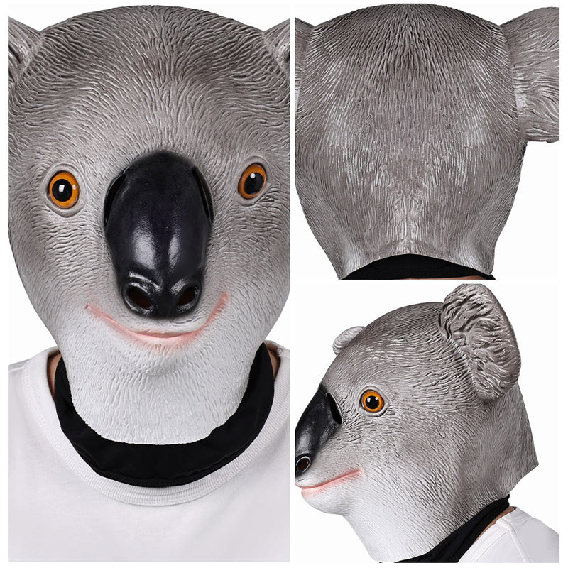 party cos koala Mask Cosplay Latex Masks Helmet Masquerade Halloween Party Costume Props mask