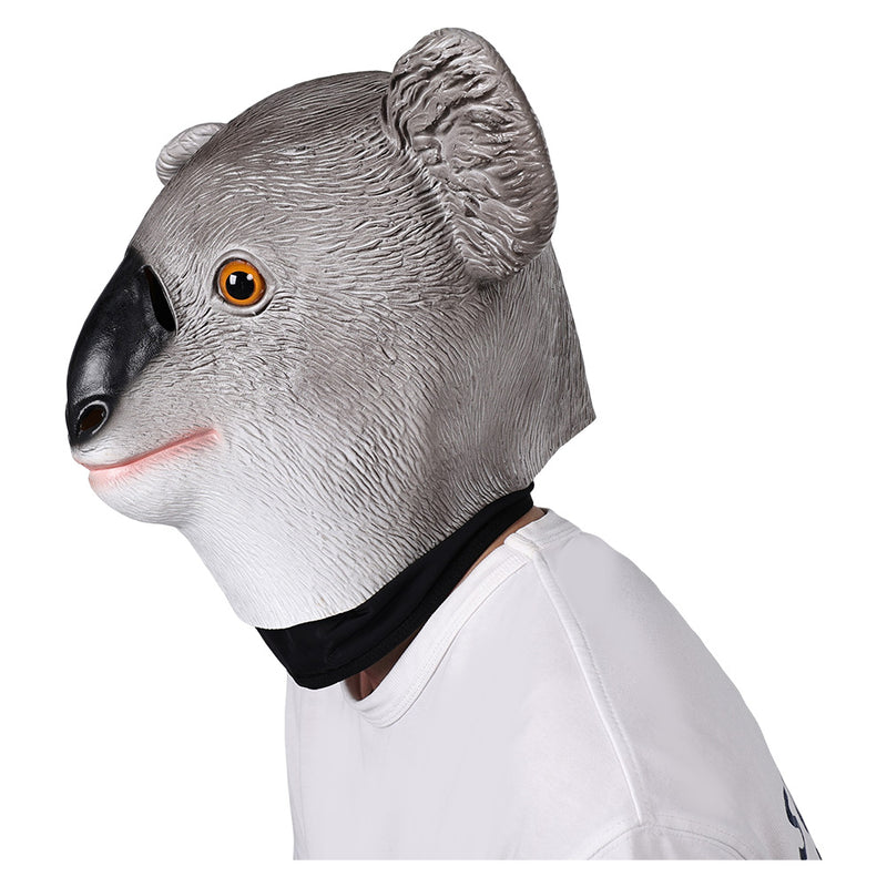 party cos koala Mask Cosplay Latex Masks Helmet Masquerade Halloween Party Costume Props mask