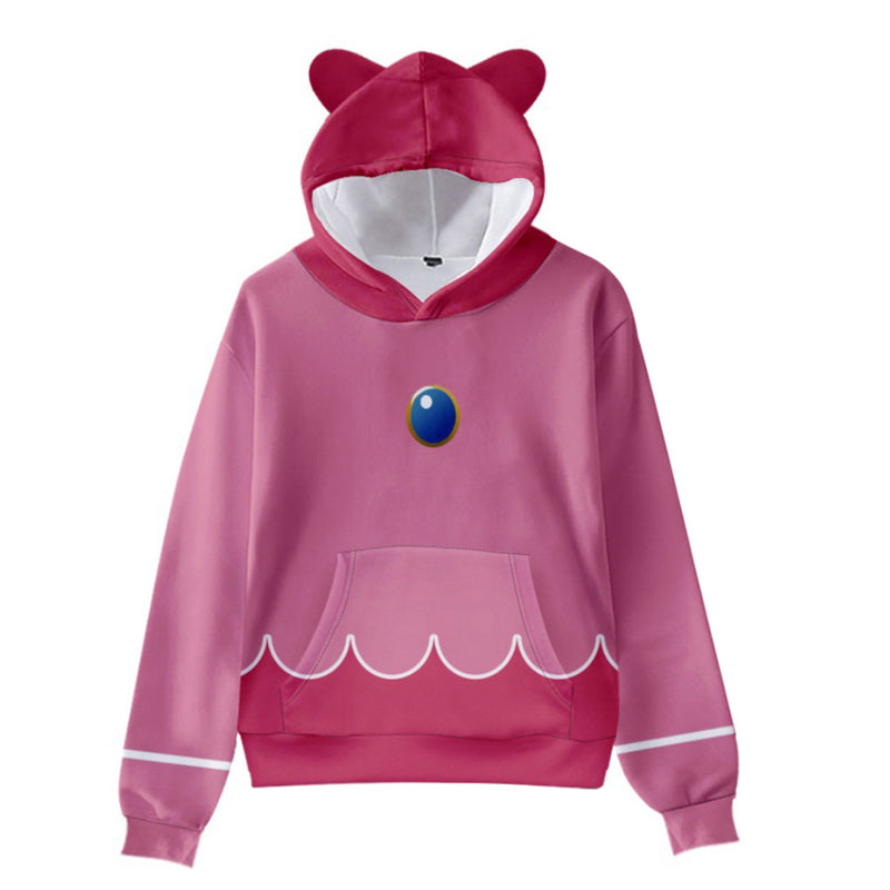 Peach Cosplay Hoodie 3D Printed Hooded Sweatshirt Men Women Casual Streetwear Pullover