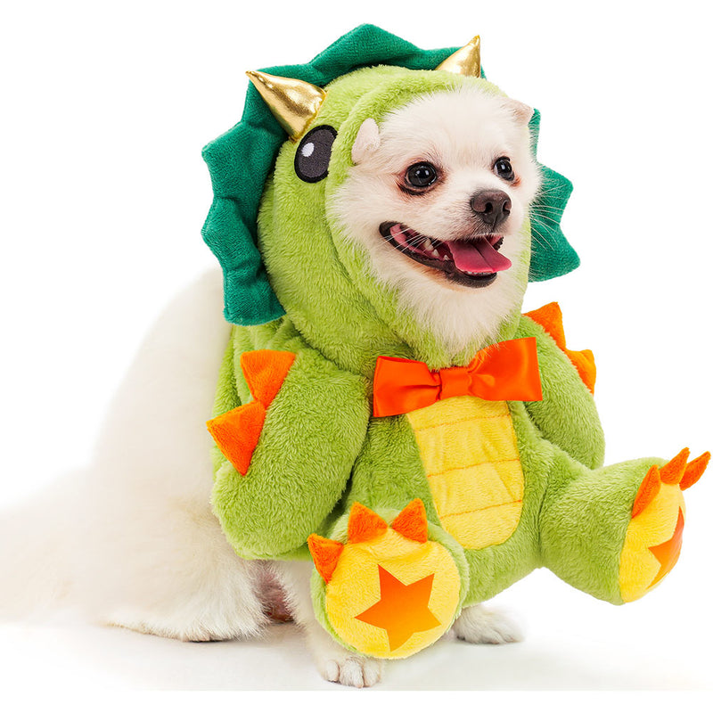 pet costume 2023Halloween Dinosaur Toy Pet Dog Clothing Dinosaur Cosplay Costume Outfits Halloween Carnival Party Suit