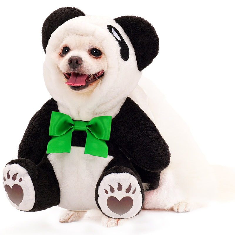 pet costume panda toy 2023Halloween Pet Dog Clothing Cartoon Panda Cosplay Costume Outfits Halloween Carnival Party Suit