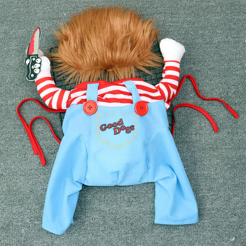 Pet Dog Funny Clothes Dogs Child‘s Play Cosplay Costume Halloween Christmas Outfits With Wig Set Pet Festival Party Clothing