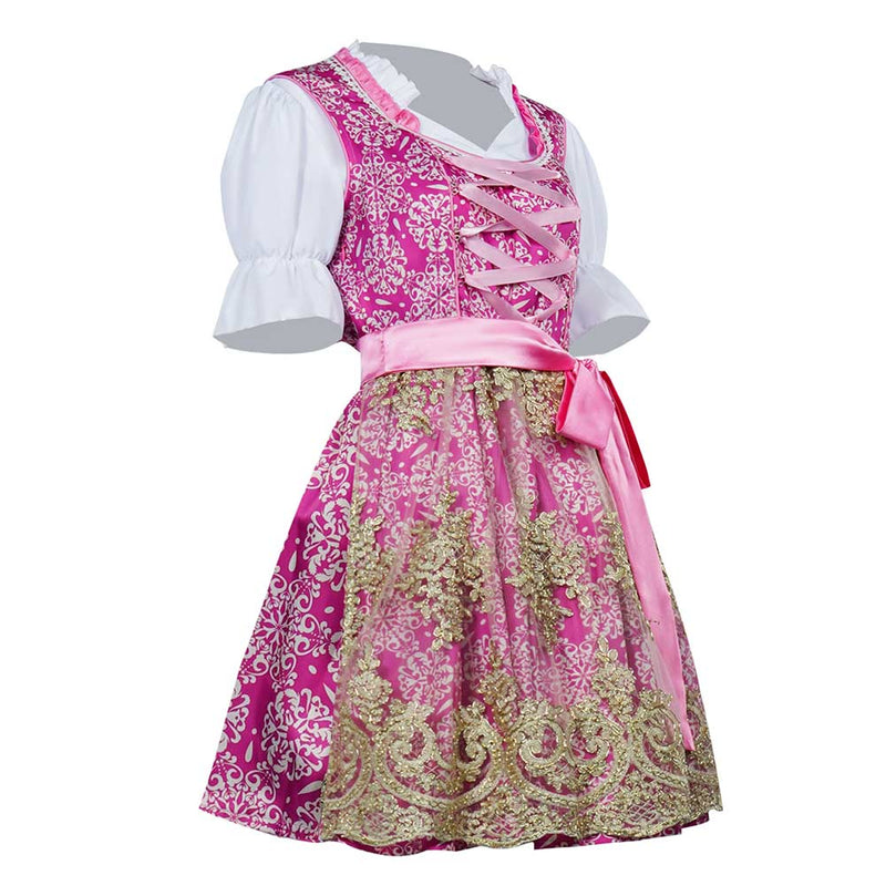 Pink Beer Festival Dress Cosplay Costume Outfits Halloween Carnival Suit