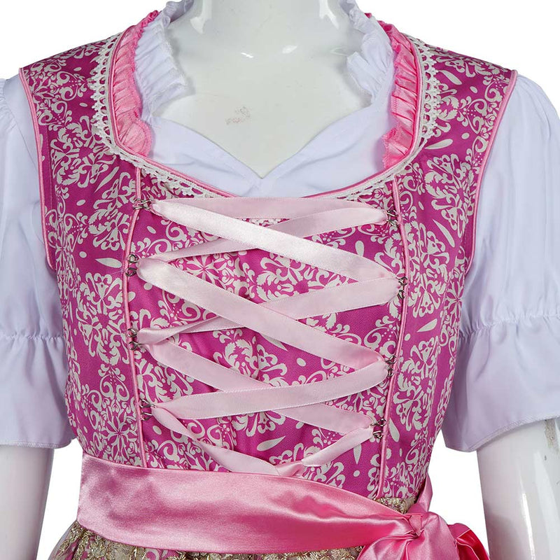 Pink Beer Festival Dress Cosplay Costume Outfits Halloween Carnival Suit