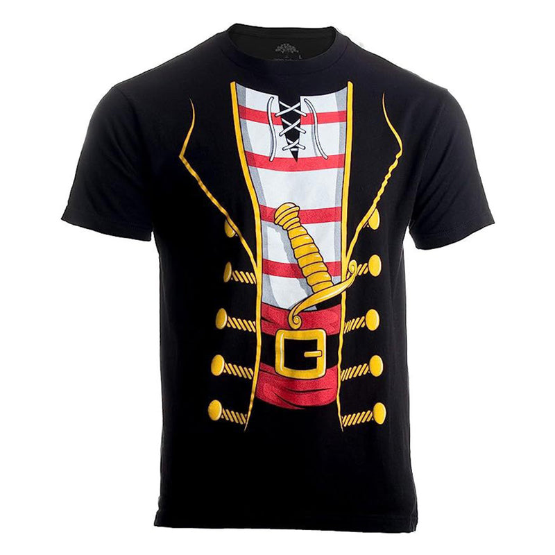 Pirate Jack Cosplay T-shirt Men Summer Short Sleeve Shirt