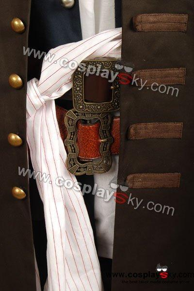 VeeGet VeeGet Pirates Of The Caribbean Jack Sparrow Costume Set Cosplay Costume