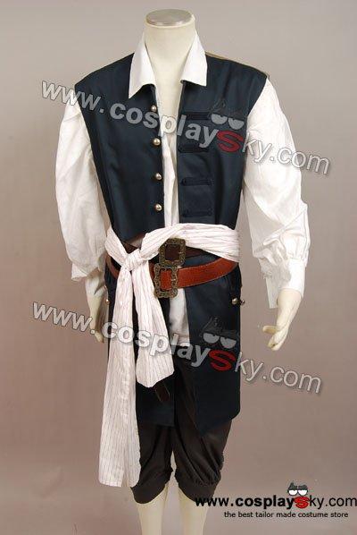 VeeGet VeeGet Pirates Of The Caribbean Jack Sparrow Costume Set Cosplay Costume