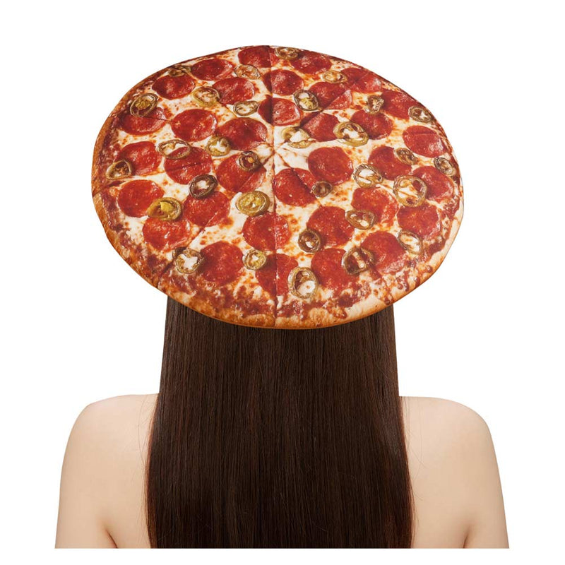 Pizza digital printed adult prop hat Cap Halloween Carnival Costume Accessories