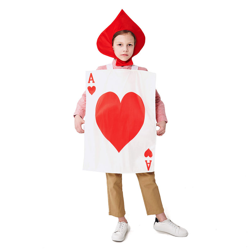 Poker Kingdom Red Heart Poker Guard Cosplay Costume Outfits Halloween Carnival Suit