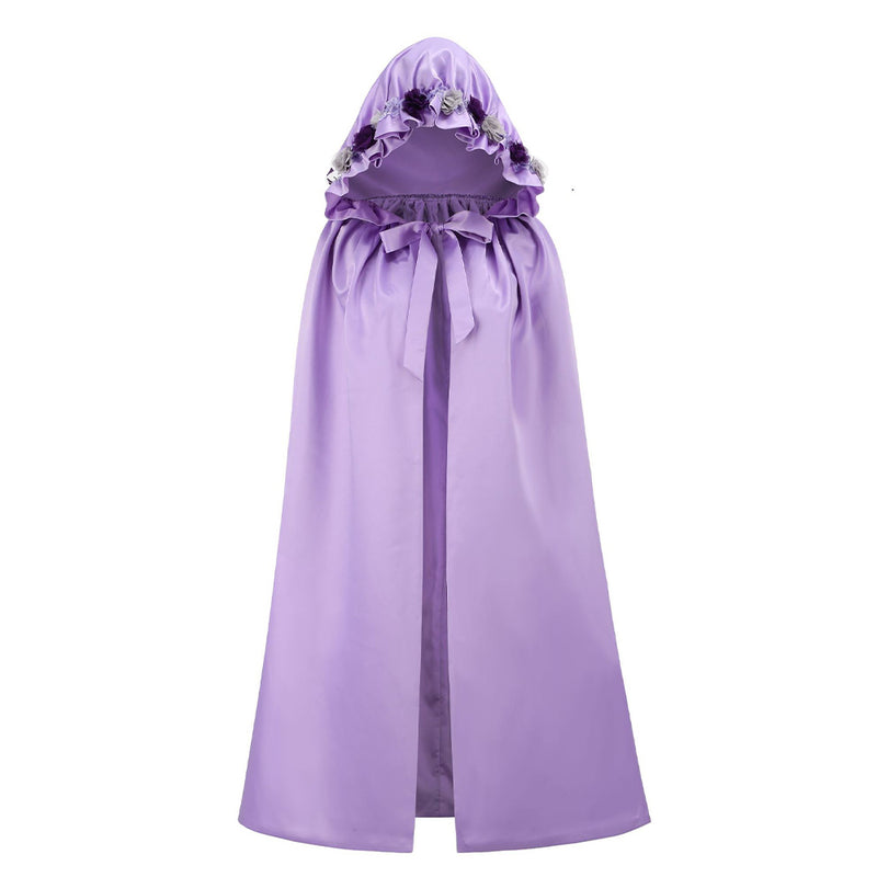 Princess Cosplay Costume Purple Hooded Cloak Outfits Halloween Carnival Disguise Suit