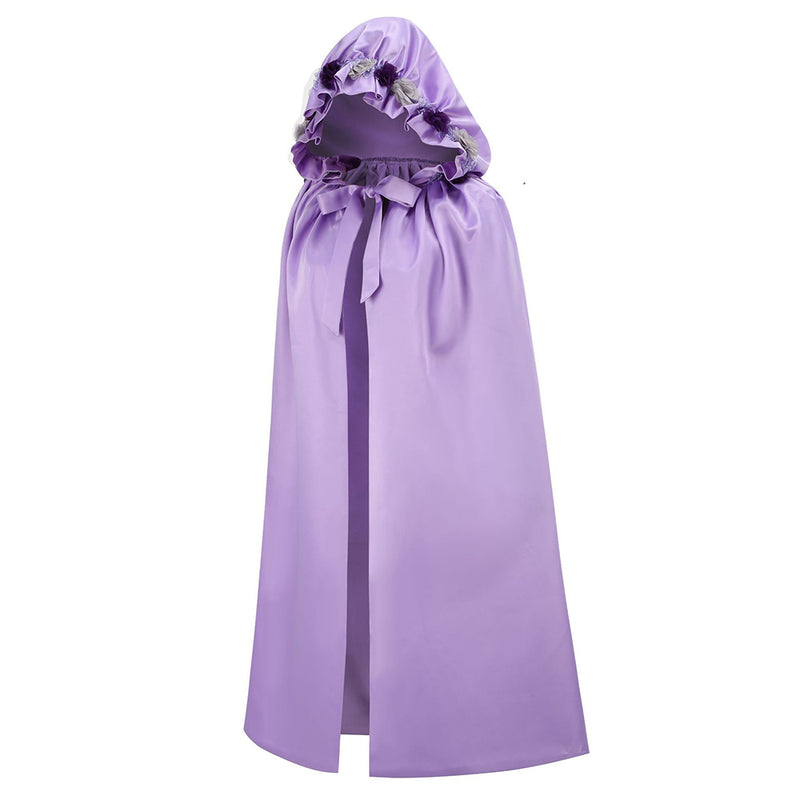 Princess Cosplay Costume Purple Hooded Cloak Outfits Halloween Carnival Disguise Suit