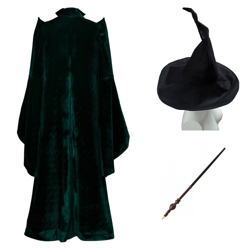 Professor Minerva McGonagall Cosplay Costume Outfits Halloween Carnival Suit