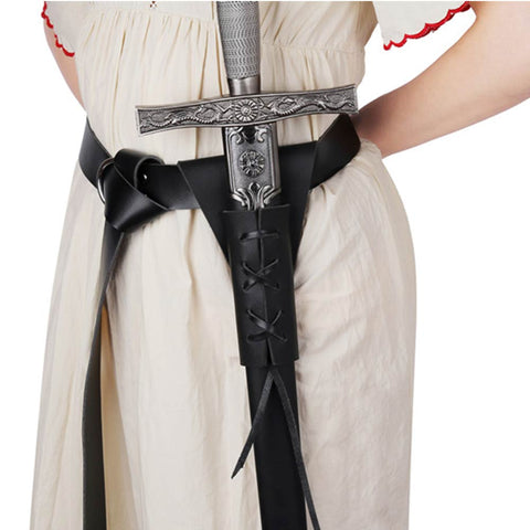 PU Leather Belt Sword Katana Sheath Holster Medieval Larp Weapon Armor Warriror Knights Scabbard Flight Accessory For Adult Men