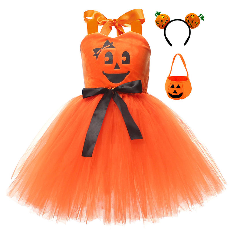 Pumpkin Girl Dress Festival Role Playing Cosplay Costume Outfits Halloween Carnival Suit