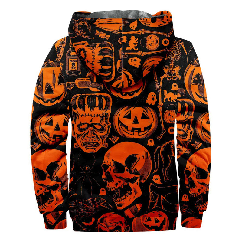 Pumpkin Skeleton Cosplay Hoodie 3D Printed Hooded Sweatshirt Men Women Casual Streetwear Pullover