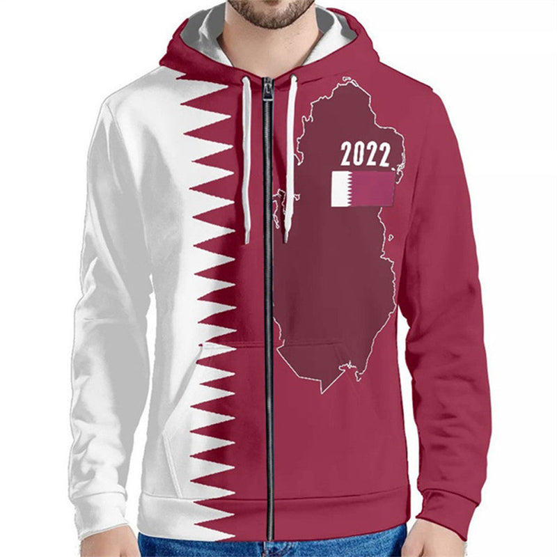 Qatar World Cup 2022 Cosplay Hoodie 3D Printed Hooded Sweatshirt Men Women Casual Streetwear Pullover