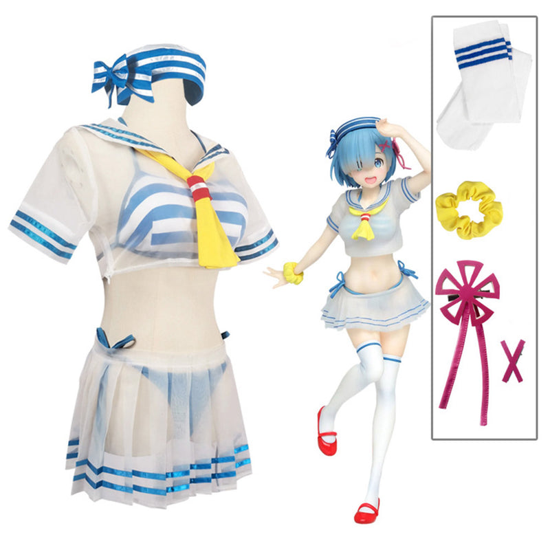 Re Zero Rem Cosplay Costume Outfits Fantasia Halloween Carnival Party Disguise Suit