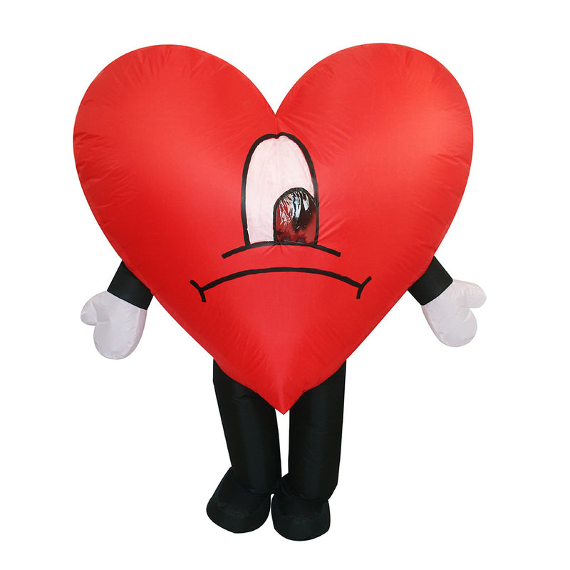 Red Heart Inflatable Costume Full Body Blow Up Costumes Fancy Dress for Halloween Cosplay Party Suit