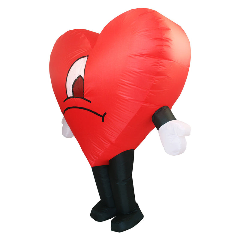 Red Heart Inflatable Costume Full Body Blow Up Costumes Fancy Dress for Halloween Cosplay Party Suit