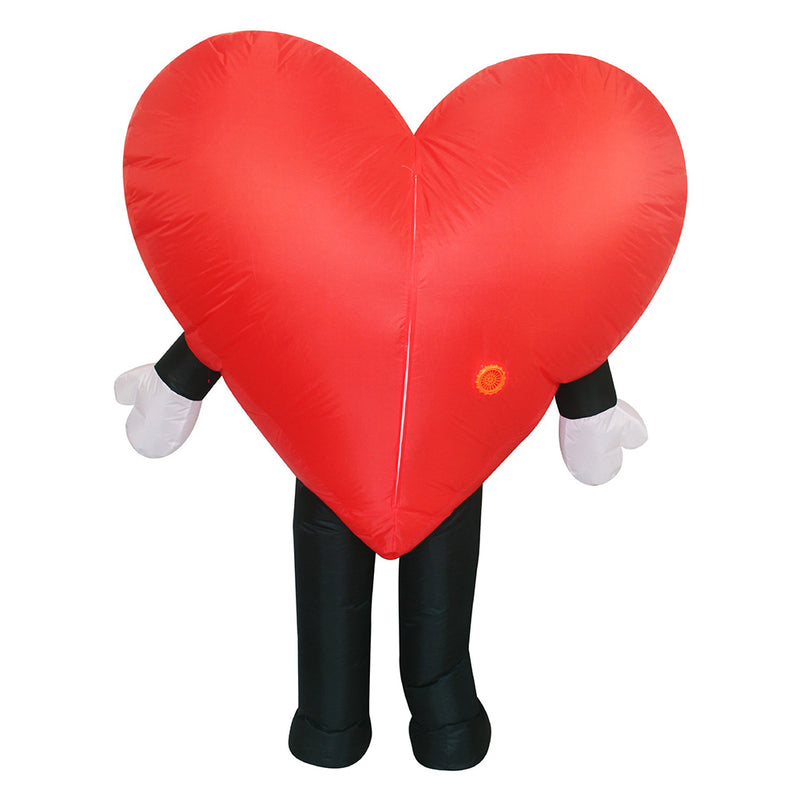 Red Heart Inflatable Costume Full Body Blow Up Costumes Fancy Dress for Halloween Cosplay Party Suit