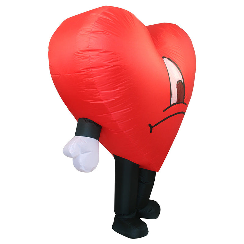 Red Heart Inflatable Costume Full Body Blow Up Costumes Fancy Dress for Halloween Cosplay Party Suit