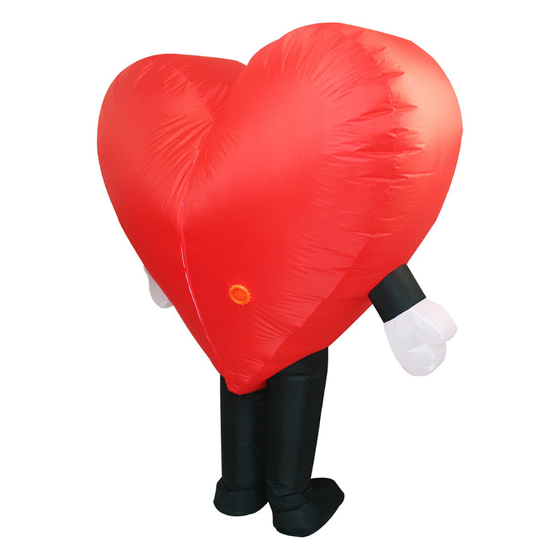 Red Heart Inflatable Costume Full Body Blow Up Costumes Fancy Dress for Halloween Cosplay Party Suit