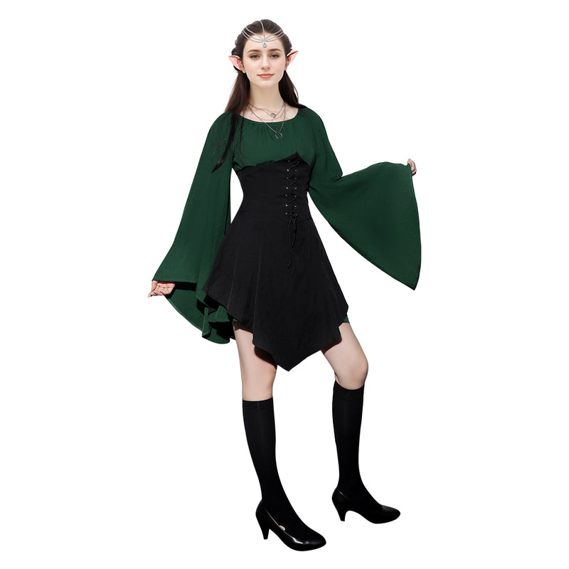 Renaissance elf dress Cosplay Costume Outfits Halloween Carnival Suit