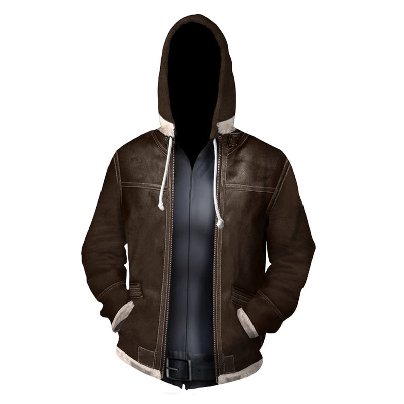 Resident Evil 4 Remake Leon S.Kennedy Cosplay Hoodie 3D Printed Hooded Sweatshirt Men Women Casual Streetwear Pullover