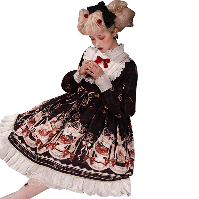 Retro Lolita Girl Japanese Cosplay Costume Outfits Halloween Carnival Suits