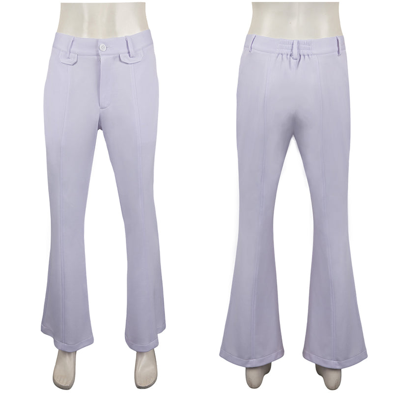 Retro white bell-bottoms Cosplay Costume Outfits Halloween Carnival Suit