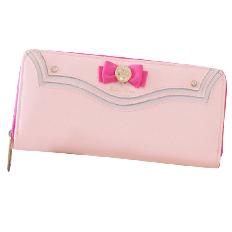 Sailor Moon Wallet Kawaii Bow Pocket Female Purses Women Leather Wallet Long Bag Purse Ladies Fashion Zipper Phone Bags