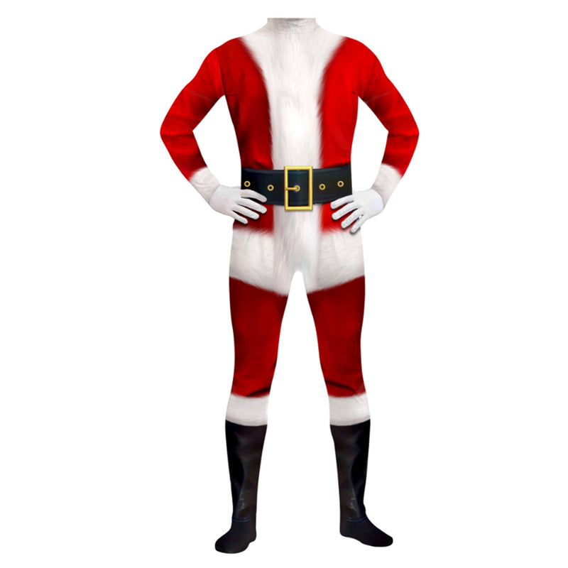 Santa Claus 3D printed jumpsuit Cosplay Costume Outfits Halloween Carnival Suit