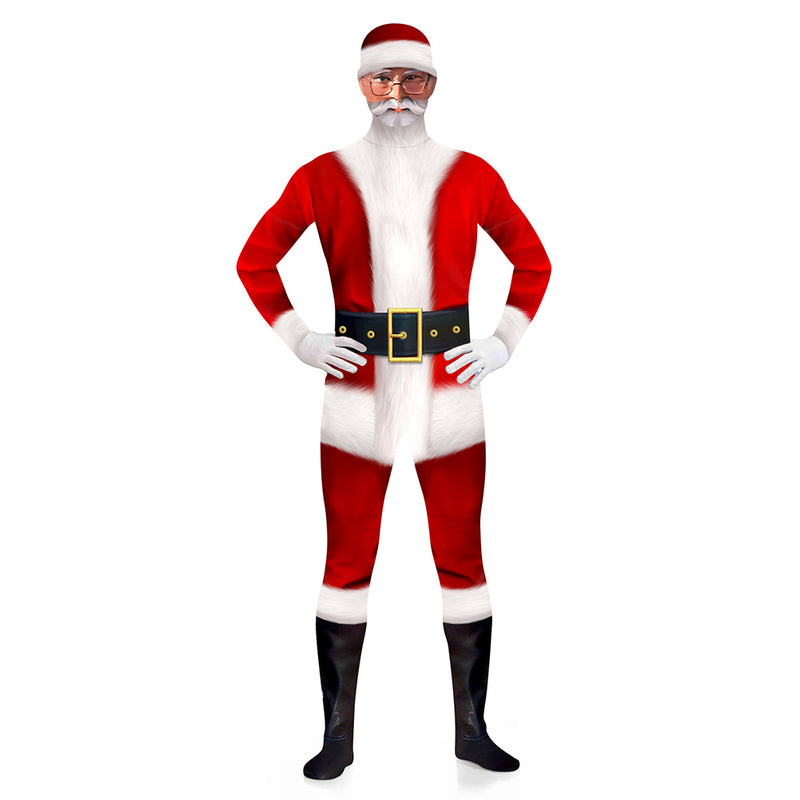 Santa Claus 3D printed jumpsuit Cosplay Costume Outfits Halloween Carnival Suit