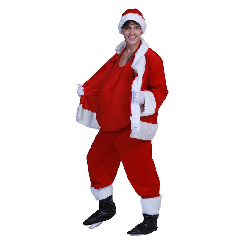 Santa Claus fake belly Cosplay Costume Outfits Halloween Carnival Suit