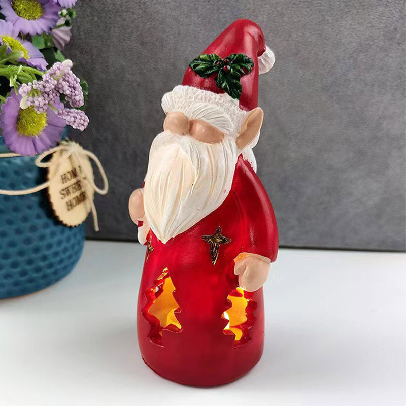 Santa Claus White Beard Christmas Table Ornaments Xmas Decor For Home Doll Gifts