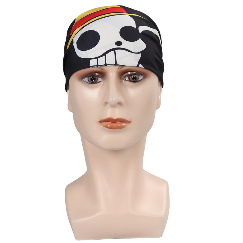 scarf banner straw hat skull One Piece Cosplay Hat Headband Halloween Carnival Costume Accessories Luffy