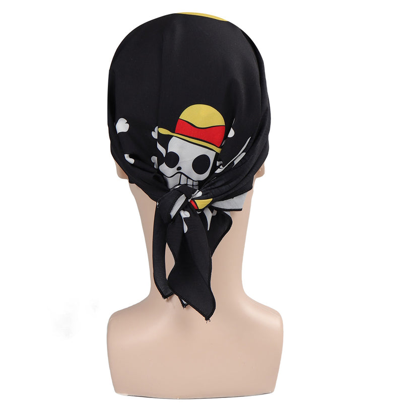 scarf banner straw hat skull One Piece Cosplay Hat Headband Halloween Carnival Costume Accessories Luffy