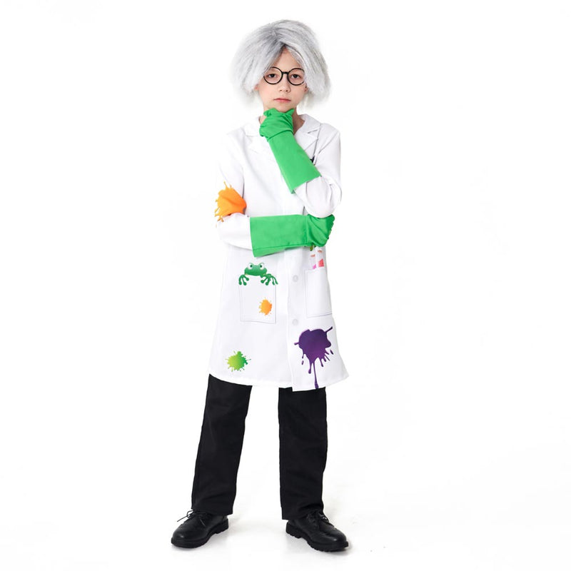 Science geek Cosplay Costume Outfits Halloween Carnival Suit For Kids Children